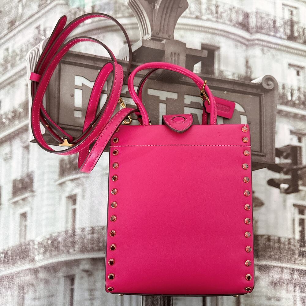 Coach CE729 Mini Cashin Tote With Crystal Rivets